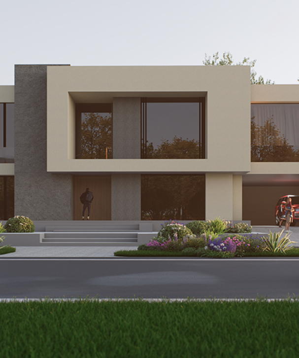 Modern House design luxury residence with cubic architecture by Fadi Studio